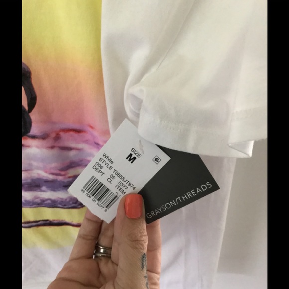 NWT Grayson Threads Flamingo Sunset Summer Tee - Picture 10 of 13